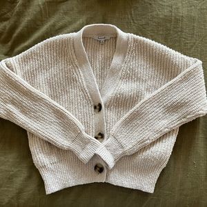 MADEWELL GREYWOOD CROP CARDIGAN SWEATER SIZE XS